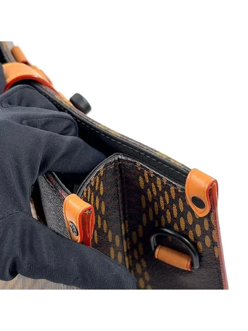 Louis Vuitton Mini Tote Damier Ebene Giant LV Squared Shoulder Bag Leather